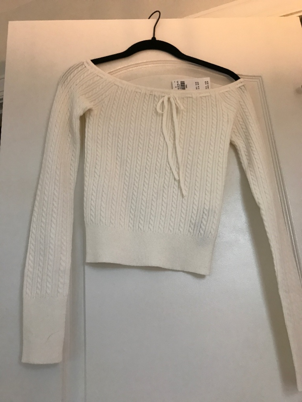Hollister off the shoulder cream colored sweater. Nwt